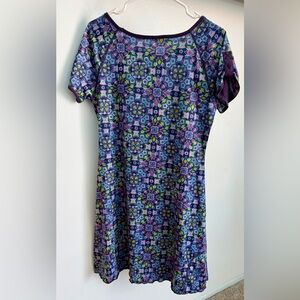 Title Nine Reversible Purple Patterned Casual Knit Dress
